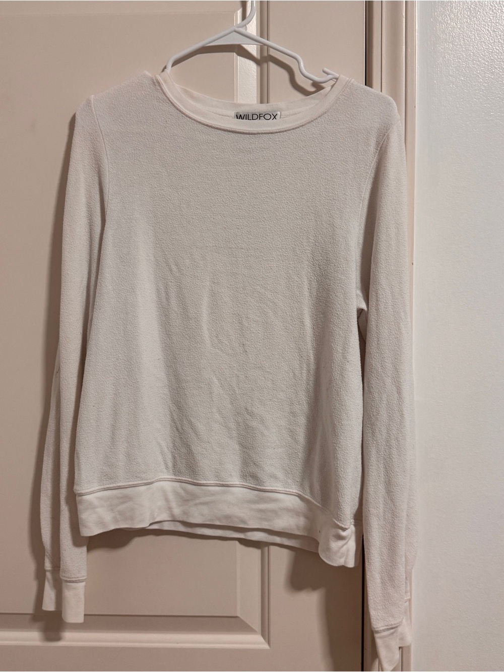 Wildfox Off-White Textured Crewneck Sweatshirt